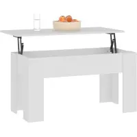 vidaXL Table basse blanche 101x49x52 cm Bois composite