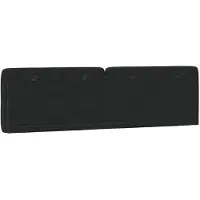 vidaXL Coussin de tête de lit noir 180 cm velours