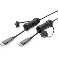 Digitus AK-330130-300-S Câble hybride fibre optique HDMI - AOC, blindé, 30 m