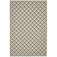 Homescapes Tapis d'extérieur résistant aux intempéries, vert et blanc, 180 x 270 cm, tapis de jardin May à motifs géométriques, tapis de balcon réversible