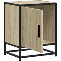 vidaXL Table de chevet chêne sonoma 40x31x50cm bois d'ingénierie métal