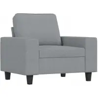vidaXL Fauteuil gris clair 60 cm Tissu