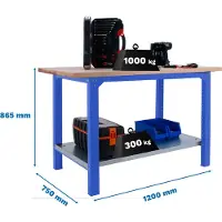 Simonwork (bancos De Trabajo) Etabli Simonwork Bt6 Pro Laminate 1200 Bleu/hêtre Bleu/hêtre 865x1200x750 -