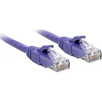 Lindy - Cordon de raccordement - RJ-45 (M) pour RJ-45 (M) - 3 m - UTP - CAT 6 - moulé sans crochet bloqué - violet