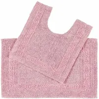 Homescapes Tapis de bain pur Coton haut de gamme 2 pièces Rose