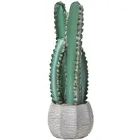Homescapes Cactus artificiel "Echinopsis Peruviana" en pot gris texturé 49 cm