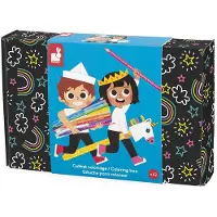 Janod Kit de peinture - Boîte de bricolage créatif pour enfants - 42 pièces