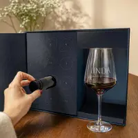 Yoursurprise Coffret de dégustation de vin avec 12 tubes de vin et verre gravé