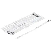 Bgs Serre-câbles en acier inoxydable 80780, 200 mm, 10 pièces