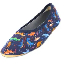 Beck Pantoufle 'Dinosaurier' bleu clair / bleu foncé / marron / poudre