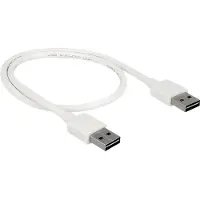 DeLOCK Easy - Câble USB - USB (M) reversible pour USB (M) reversible - USB 2.0 - 50 cm - blanc