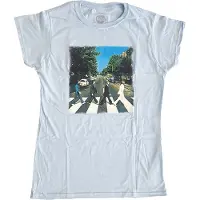 Rock Off Abbey road ladies light blue vintage print/s/tee shirt