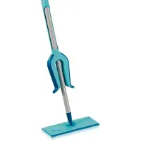 Leifheit Picobello essuie-pieds S Micro Duo avec manche - 27 cm de largeur d'essuyage - turquoise - gris