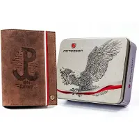 Peterson Portefeuille en cuir pour hommes avec motif patriotique -