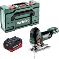Metabo Scie sauteuse sans fil STA 18 LTX 150 BL 18 V 150 mm sans balais + 1 batterie LiHD 5,5 Ah + Metabox - sans chargeur