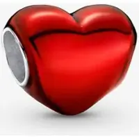 Pandora Charm Coeur Rouge Métallique
