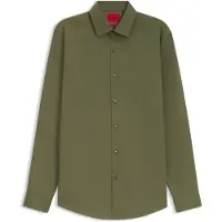 HUGO Chemise Slim Fit en popeline de coton facile à repasser