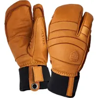 Hestra - Gants de ski 3 doigts en cuir - 3-fingers Fall Line Cork/Cork en Cuir - Taille 10 - Marron