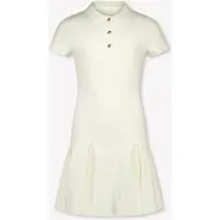 Michael Kors pour fille. R30600 Robe Polo beige (12Y= 150cm), Viscose, Manche courte, mode enfantine