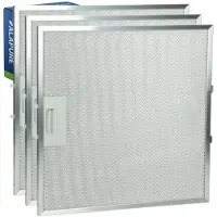 Alapure Filtre métallique adapté pour Bauknecht 481248058144 320 x 320 x 10 mm