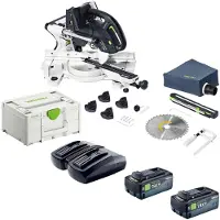 Festool KAPEX KSC 60 EB-Basic Scie à tronçonner sans fil 18 V / 36 V 216 mm Brushless + 2 batteries 8,0 Ah + double chargeur + Systainer