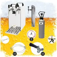 Ich-zapfe Kit Tireuse à Bière Sous-Comptoir Contact 40 2 Voies 50 L/h Refroidisseur Sec Green Line