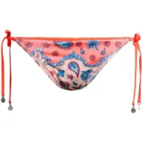Superdry Femme Bas de Bikini à Nouer sur les Côtés Rose Taille: 38