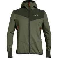 Salewa - Veste polaire stretch - Agner Hybrid PL DST M FZ Hoody Dark Olive Melange pour Homme - Taille M - Kaki