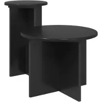 vidaXL Ensemble de tables d'appoint 2 pcs Chêne noir Bois d'ingénierie