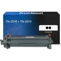 PrintAbout Toner compatible pour Brother TN-2510 + TN-2510 - Noir - Multipack