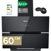 CIARRA Hotte aspirante A+++ 650 m³/h Hotte d'aspiration 60cm WIFI + APP & Touch Control Booster VM6736FB