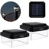 Greenblue 2 lampes solaires à LED pour poteaux de 80 x 80 mm, cache en forme d'enveloppe, 3200 K, GB127 WW