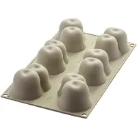 Silikomart Moule Silicone 6 Mini Gâteaux Rosso Ciliegia
