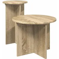 vidaXL Ensemble de tables d'appoint avec stockage 2 pcs Chêne Sonoma