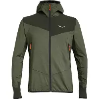 Salewa - Veste polaire stretch - Agner Hybrid PL DST M FZ Hoody Dark Olive Melange pour Homme - Taille S - Kaki
