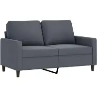 vidaXL Canapé à 2 places Gris foncé 120 cm Velours