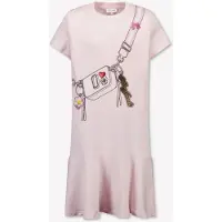 Marc Jacobs pour fille. W60711 Robe imprimée rose (12Y= 150cm), Casuel, Coton, Manche courte, mode enfantine