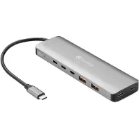 Sandberg 136-79, avec fil, USB 3.2 Gen 2 (3.1 Gen 2) Type-C, 100 W, gris, 10 Gbit/s, 4K Ultra HD