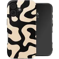Selencia Coque arrière Vivid pour Apple iPhone 17 - Art Wave Black