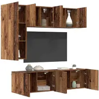 vidaXL Meuble TV mural 5 pcs Bois ancien