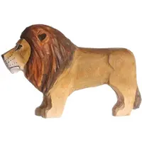 Wudimals Figurine Lion en bois