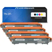 PrintAbout Toner compatible pour Brother TN-241 - 4 couleurs - Multipack
