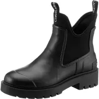 Calvin Klein Bottes en caoutchouc noir / blanc