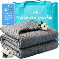 EL Life Ella Couverture lestée pour enfant 3.2kg en Coton & Minky - 100 x 150cm - OEKO-TEX Coton & Minky Fleece