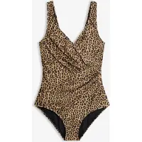Bonprix Maillot 1 pièce sculptant et croisé, maintien modéré