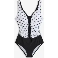 Bonprix Maillot 1 pièce sculptant à fronces, maintien modéré