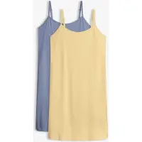 Bonprix Lot de 2 chemises de nuit à bretelles spaghetti