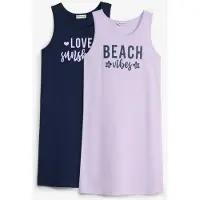Bonprix Lot de 2 robes en jersey 100% coton