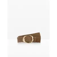 Bonprix Ceinture tressée extensible à boucle martelée