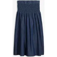 Bonprix Jupe midi en jean, taille élastiquée